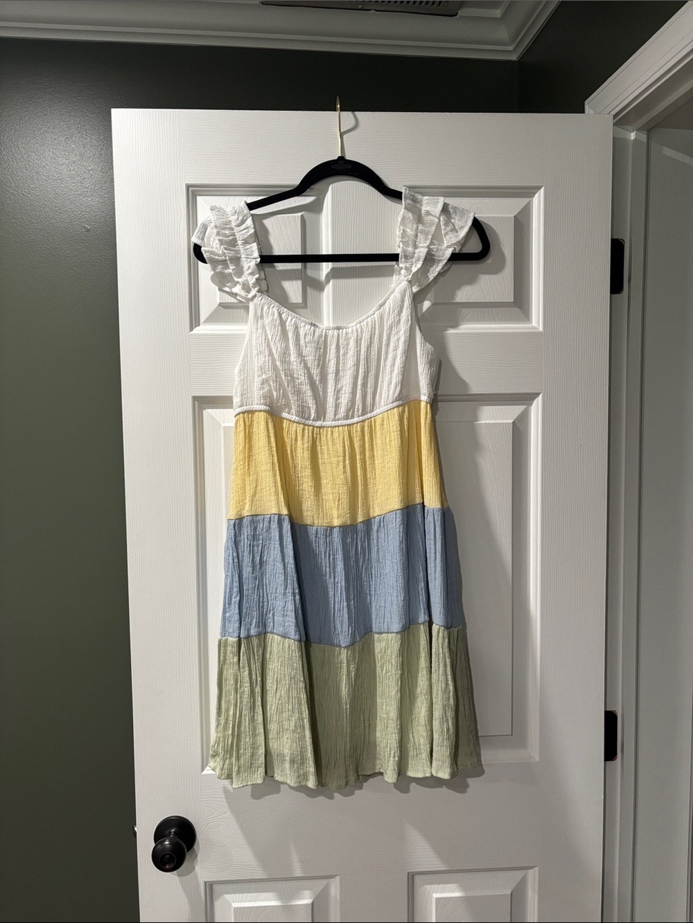 Ruffle Strap Summer Dress - White, Yellow, Blue, Green NWOT